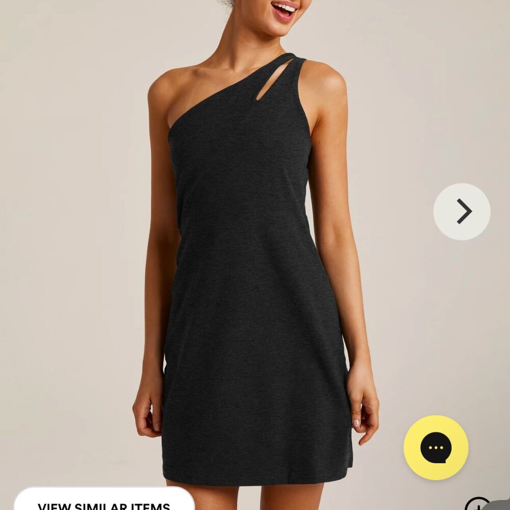 Beyond Yoga One-Shoulder Black Dress